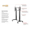 para pantallas 2 para pantallas Pedestal para pantallas grandes 98 pulgadas de PISO metalico