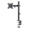 Soporte para monitor hasta 32 pulgadas, movimiento total Soporte para monitor hasta 32 pulgadas, movimiento totalntallas de monitor con brazo articulado movimiento completoCaracterísticas del soporte:Para monitores de hasta 32 pulgadasTambién compatible con monitores curvosEstándar VESA: 75x75 / 100x100Inclina el monitor 45° hacia arriba o hacia abajoPuedes girar el monitor 180° sobre la horizon..