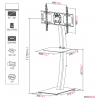 soporte 1 soporte Base para TV tipo Stand hasta 60" movible/ruedas