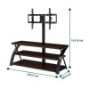 madera metalico 1 madera metalico Stand para pantalla de TV a piso para sala
