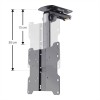 Soporte plegable de techo para pantallas de 14" pulgadas a 32” Soporte plegable de techo para pantallas de 14" pulgadas a 32”erente para optimizar el espacio. Ideal para oficinas, salas de juntas o negocios como bares y restaurantesPara pantallas de 14” a 32” pulgadasEstándar VESA: 75x75 / 100x100 / 200x100 / 200x200La pantalla queda casi pegada al techoSeguro que se libera únicamente empujando la pantalla h..