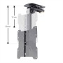 Soporte plegable de techo para pantallas de 14" pulgadas a 32” Especificaciones Soporte plegable de techo para pantallas de 14" pulgadas a 32”