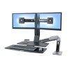 WorkFit-A, Dual con superficie de trabajo+ WorkFit-A, Dual con superficie de trabajo+it-A, Dual con superficie de trabajo+
Ideal para estaciones de trabajo en esquina, el WorkFit-A se engancha a la parte trasera o lateral de la mayoría de las superficies y permite trabajar sin esfuerzo tanto de pie como sentado. Pliegue el teclado hacia arriba y, mediante el brazo gi..