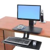 WorkFit-A con teclado suspendido, una pantalla LD WorkFit-A con teclado suspendido, una pantalla LDit-A con teclado suspendido, una pantalla LD
Esta maravillosa solución de escritorio para trabajar de pie o sentado añade beneficios ergonómicos, lo cual hace posible que la bandeja del teclado se coloque por debajo del nivel del escritorio para una comodidad de uso óptima.
La e..