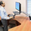 4 WorkFit A con teclado suspendido, una pantalla LD