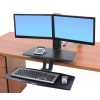 mesa de trabajo 2 mesa de trabajo WorkFit A Dual con teclado suspendido