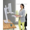 ajustable 5 ajustable Ergotron WorkFit S, pantalla mediana con Superficie de trabajo (blanco)