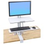 Ergotron WorkFit-S, pantalla mediana con Superficie de trabajo (blanco) Especificaciones Ergotron WorkFit-S, pantalla mediana con Superficie de trabajo (blanco)