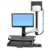 Sistema Combo de superficie de trabajo para trabajar sentado y de pie StyleView Sistema Combo de superficie de trabajo para trabajar sentado y de pie StyleViewe superficie de trabajo para trabajar sentado y de pie StyleView®
Y Soporte para CPU mediano. El combo SV HD admite un monitor, un lector de códigos de barras, teclado, reposamuñecas y ratón en el mismo brazo, y además permite ajustar la altura fácilmente con un solo movimiento.
..