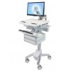 Carro medico - StyleView brazo para pantalla LCD y 2 cajones Carro medico - StyleView brazo para pantalla LCD y 2 cajones Medico StyleView® con brazo para LCD y 2 cajones (1x2) hospitales y clinicas
Este carro de atención sanitaria innovador, auténticamente ergonómico y fácil de maniobrar, dispone de un ajuste de altura para uso sentado y de pie, así como de una bandeja de teclado ajustable con incli..