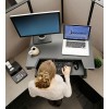 4 WorkFit TL Estación de trabajo para escritorio de pie o sentado (negro)