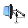Brazo articulado Doble Dual para 2 pantallas Brazo articulado Doble Dual para 2 pantallase mesa LX Dual, articulado para pantallas o monitores
¡Estructura resistente en aluminio pulido! El exclusivo Brazo de mesa LX Dual soporta dos brazos en un solo eje, creando una configuración de dos monitores, por ejemplo dos pantallas LCD o una pantalla LCD y un portátil. Visualice..