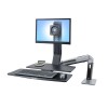 Ergotron 24-317-026 WorkFit-A ergotron - superficie de trabajo Ergotron 24-317-026 WorkFit-A ergotron - superficie de trabajonico con superficie de trabajo+
Ideal para estaciones de trabajo en esquina, el WorkFit-A se engancha a la parte trasera o lateral de la mayoría de las superficies y permite trabajar sin esfuerzo tanto de pie como sentado. Pliegue el teclado hacia arriba y, mediante el brazo girato..