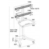 Carrito movil para 4 pantallas de monitores metalico