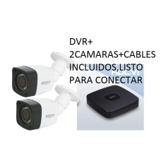 Kit DVR+2 camaras vigilancia 1 Megapixel - mejor precio 2017